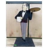 Wood Butler Standee With Serving Tray