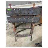 Folding Work Bench With Perforated Top