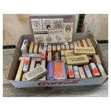 Wood Rubber Stamps And Ink Pads Lot