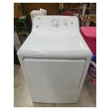 GE White Electric Dryer with Vent Hose