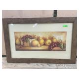 Peggy Black Still Life Fruit Print 27x17
