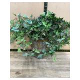 Artificial Ivy Plant in Leaf Motif Planter