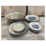 Pfaltzgraff Yorktowne Stoneware Bowl & Plates Set