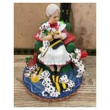 Mrs. Claus Figurine with Dalmatian Puppies