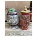 2 Avon Collectors Ceramic Beer Steins