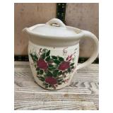Hand Painted Ceramic Pitcher With Lid