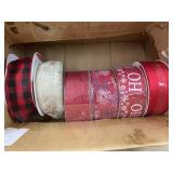 Holiday Print Wired Edge Ribbon Lot