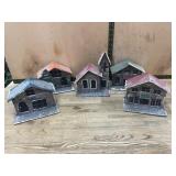 5 Snow-Dusted Cardboard Holiday Houses