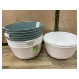 11 Plastic Planter Bowls, Drain Holes