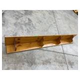 Wood Wall Shelf With Three Supports, 91" Wide