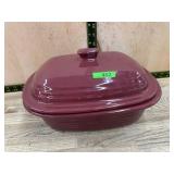 Pampered Chef Stoneware Covered Baker 3.1 Qt