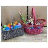 Woven Easter Baskets with Eggs