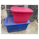 2 Large Plastic Storage Totes