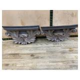Carved Wall Brackets with Leaf Design