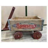 Sparco Beverages Wooden Toy Wagon Cart