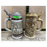 Avon Beer Steins, Ceramic, Lidded, 1980s