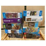 10 Assorted 1000-Piece Jigsaw Puzzles, Various The