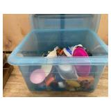 Large Bin Of Toy Dishes And Play Kitchenware