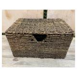 Rectangular Woven Seagrass Storage Basket Box