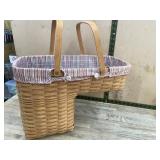 Longaberger stair Basket With Liner & Protector