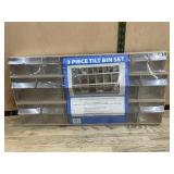 3 Piece Tilt Bin Modular Storage System
