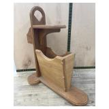 Wooden Magazine Rack With Ashtray Stand