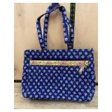 Vera Bradley Blue Floral Quilted Tote Bag