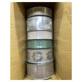 6 Holiday Wired Edge Ribbon Rolls