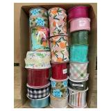 18 Assorted Patterned Craft Ribbon Rolls