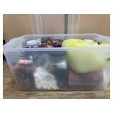 Large Bin of Assorted Halloween Decor