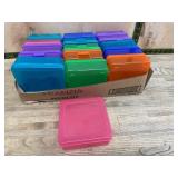 16 Colorful Plastic Square Storage Boxes