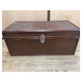 Wicker Box with Assorted Garden Tools Set