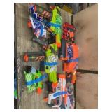 Nerf Blasters With Darts and Discs