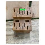 Wood Knife Block Countertop Organizer