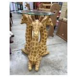 Giraffe Trio Resin Glass-Top Side Table