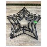 6 Black Metal Star-Shaped Wreath h forms