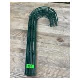 6 Green Wire Candy Cane Frames