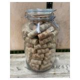 Glass Jar Filled With Decorative Wine Corks