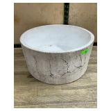 Round White stone Planter Pot