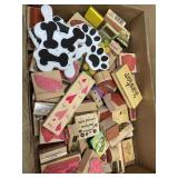 Lot Rubber Stamps Wood and Foam