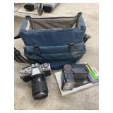 Film Camera Kit With Case, Lens, Flash