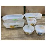 Anchor Hocking Fire-King Fruit Pattern Bakeware Se