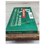 REMINGTON HI SPEED  30-40 KRAG 180 GRAIN  CARTRIDG