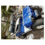BLUE GAS POWERED GOLF CART, CUSTOMIZED CART