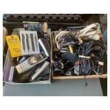 LOT CABLES, ELECTRONICS, ETC (2 BOXES) (LOCATED