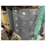 ASSORTED FILE CABINETS - 2 GREY, 3 TAN (LOCATED