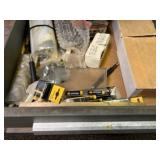 LOT CONTENTS OF WORKBENCH - TOOLS, SUPPLIES, BATTE