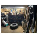 LOT CONTENTS OF ROOM - TOOLING, TOOL BOX, HARDWARE