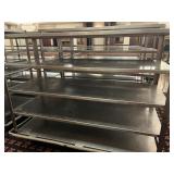 ALUMINUM ROLLING RACK WITH 4 SHELVES - 6