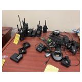 ASSORTED WALKIE TALKIES (SOME WITH CHARGERS & HEAD